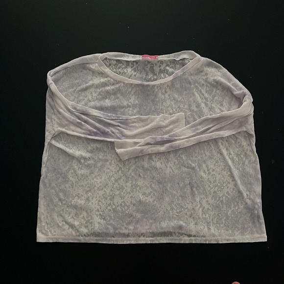 Pink Lily Long-Sleeve Shirt, Size Small, Colors Purple and Silver - Picture 2 of 5